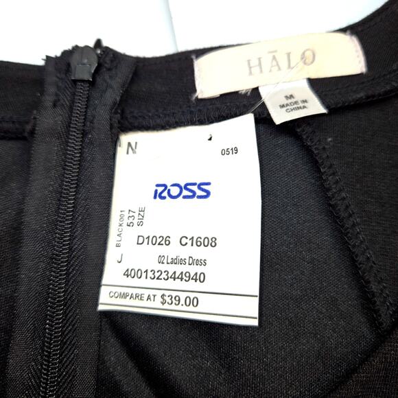 Halo Medium Women's Dress Black Misses Size 8 10 M - Picture 2 of 5
